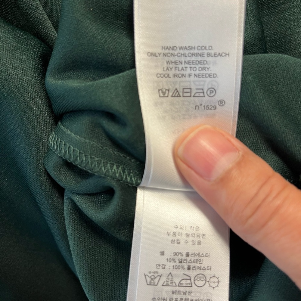 Ralph Lauren LAUREN Green Velvet Ruched Dress Sz. 14 NWT - Picture 11 of 12